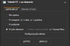 Subiekt GT - akcje po przygotowaniu listu